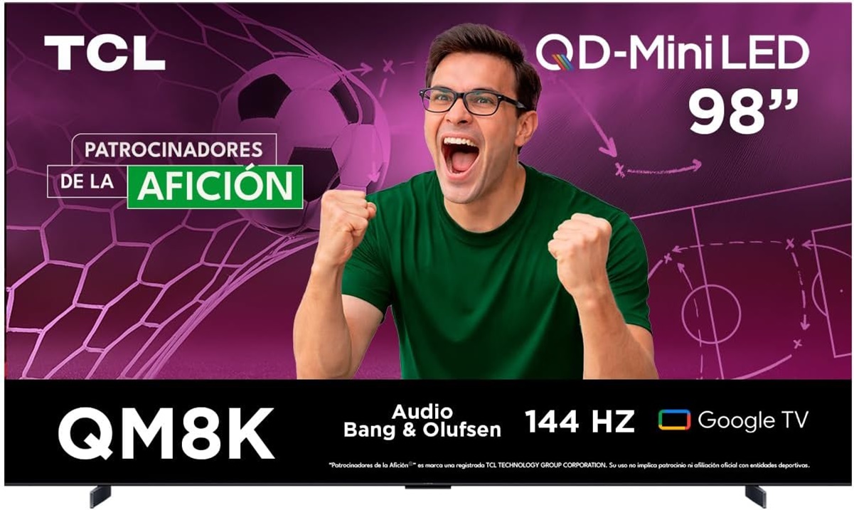 TCL 98QM8K Mini-LED 4K QLED Smart TV de 98 pulgadas