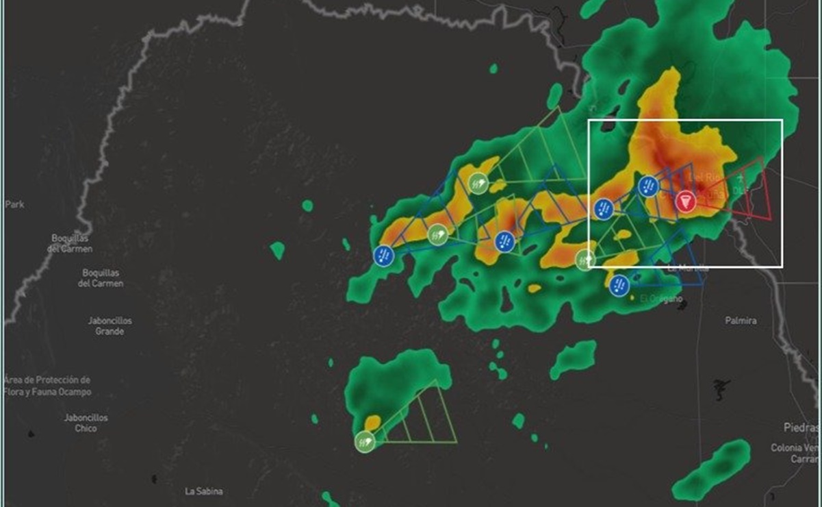 Emiten alerta por posibilidad de tornado en Acuña, Coahuila