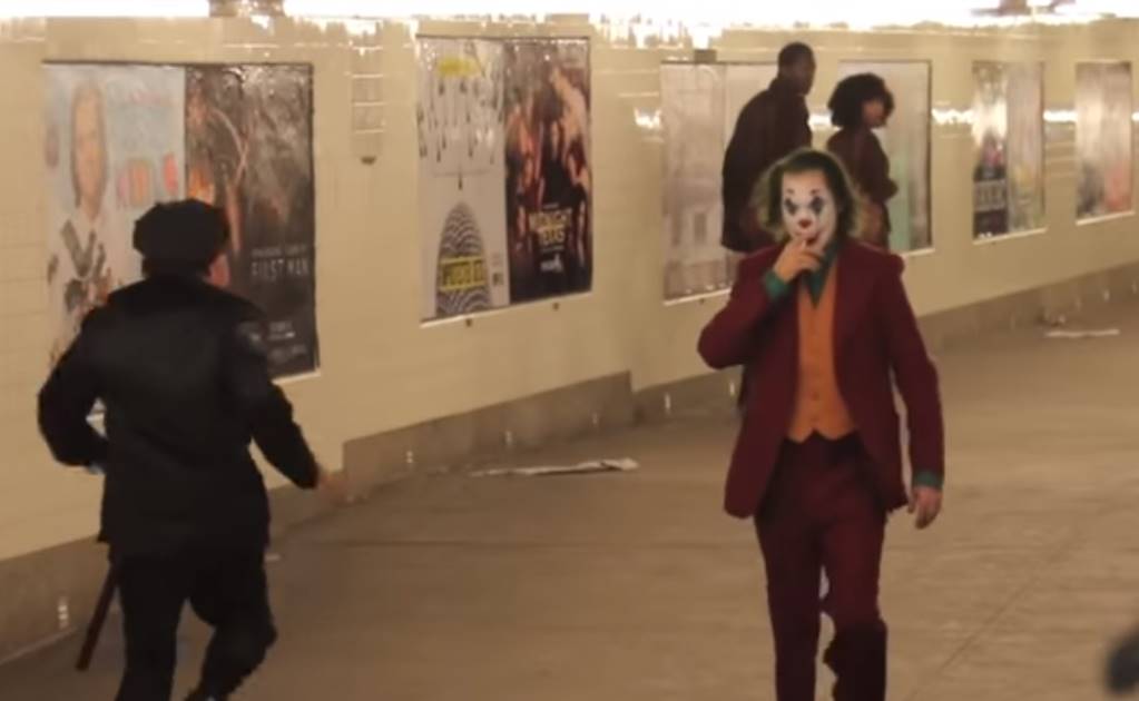 "El Joker" pasea por los túneles del metro en Nueva York
