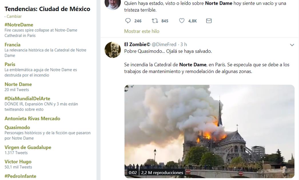 Incendio en Notre Dame: error se vuelve tendencia en CDMX