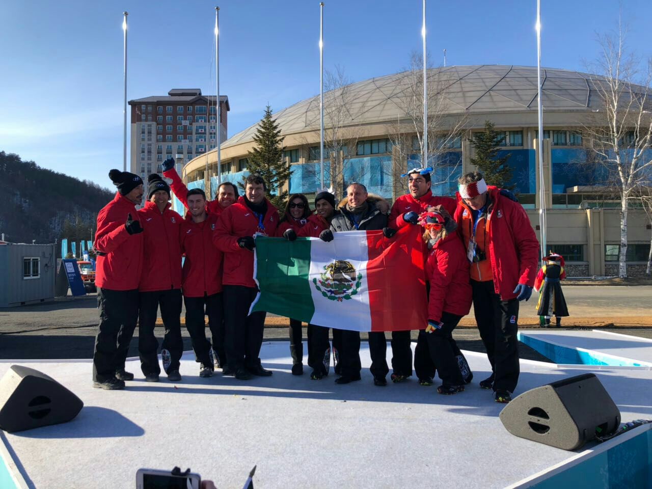 Fue izada la bandera mexicana en Pyeongchang