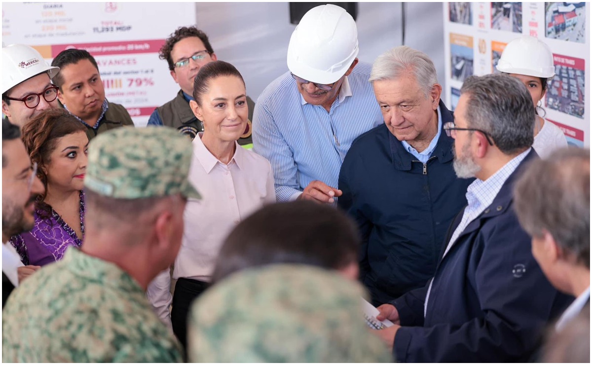 AMLO busca dejar inaugurado el Tren Insurgente y Tren Suburbano al AIFA, tras supervisión con Sheinbaum