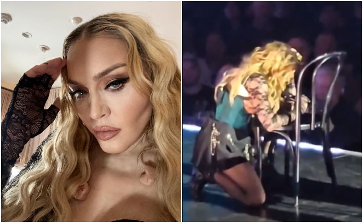 Madonna sufre caída en el escenario por culpa de bailarín, así reaccionó