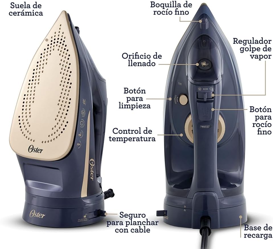 Oster Plancha de Vapor Inalámbrica 2 en 1 - Foto 4