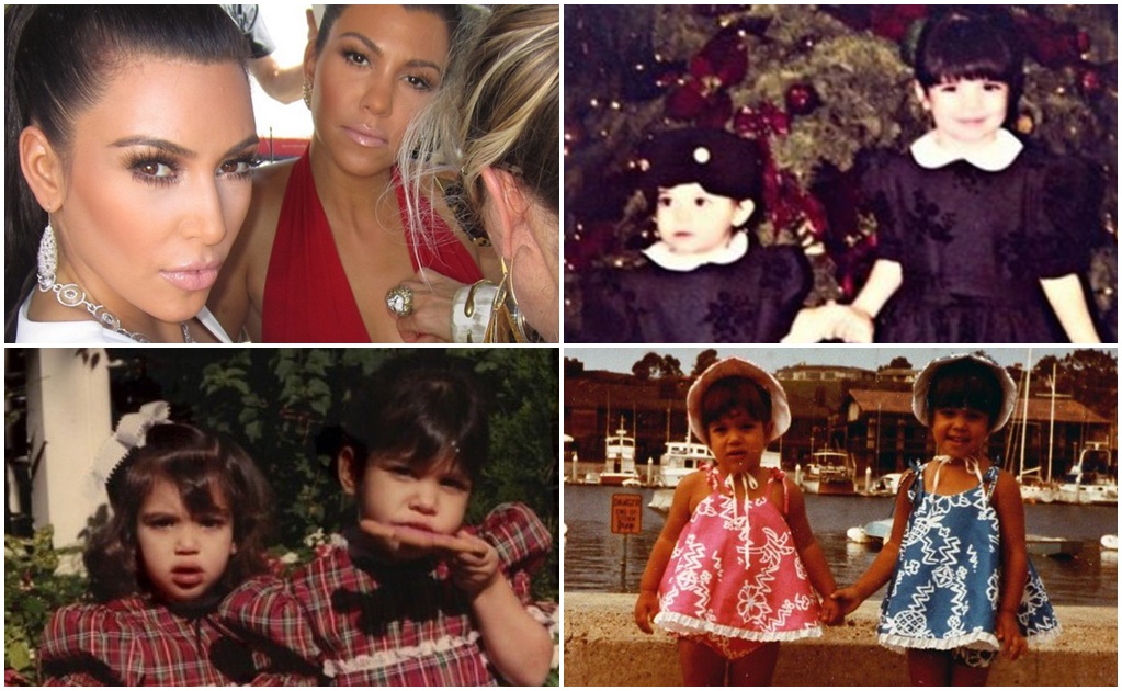 Cuando Kim y Kourtney Kardashian eran unas niñas