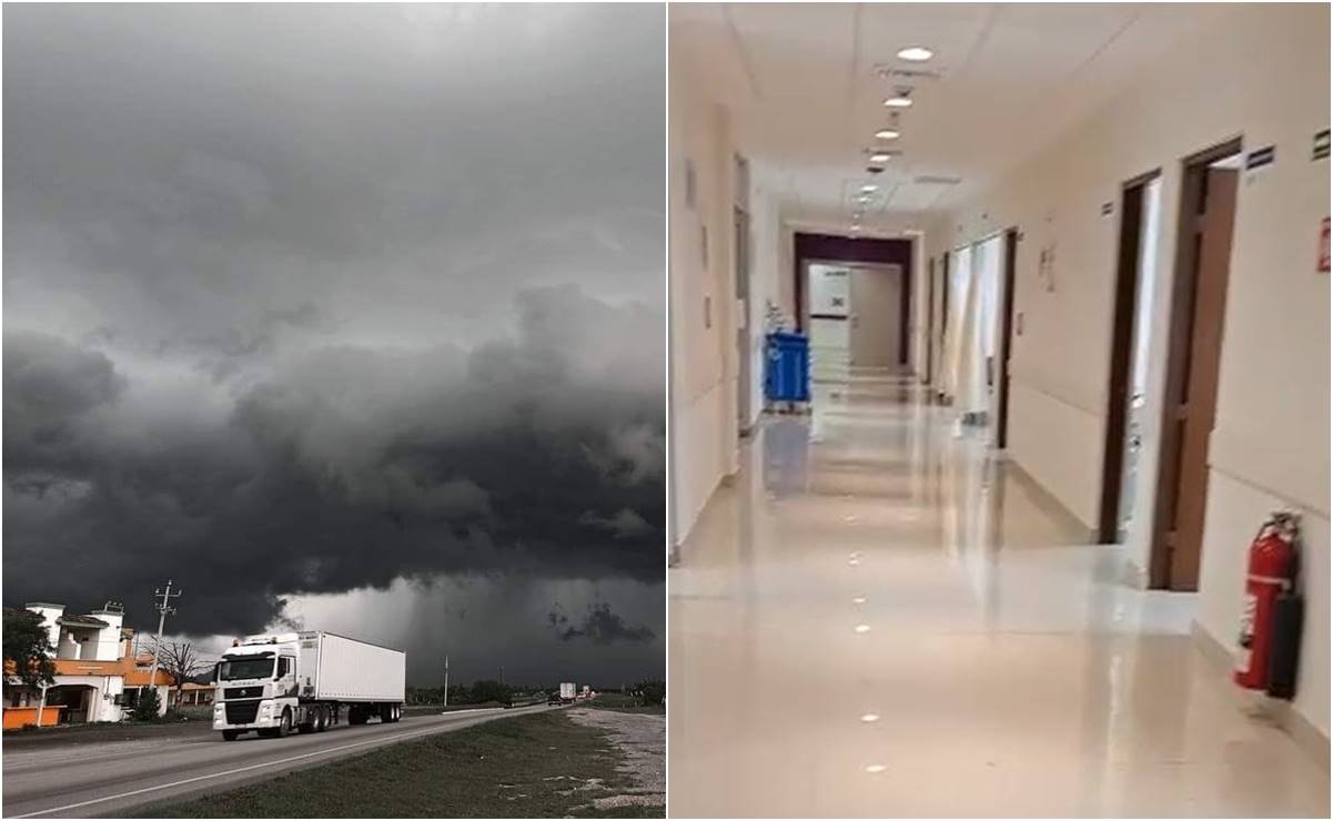 Hospital inundado y daños en viviendas por lluvia fuerte y granizada en Nuevo León VIDEO