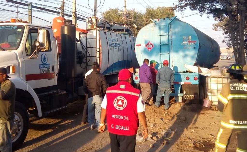 Abandonan Pipa cargada con diesel en Cuautitlán Izcalli