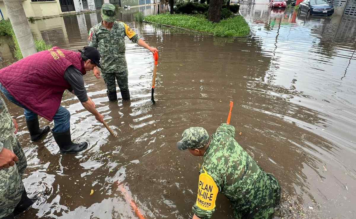 VIDEO: Ejército aplica Plan DNIII-E en Pachuca tras inundaciones causadas por fuertes lluvias