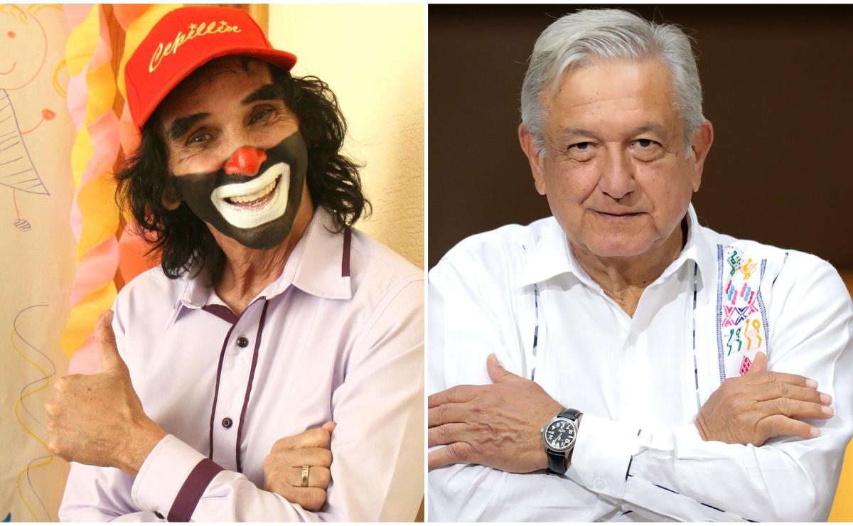Revelan saludo de Cepillín al nieto de Andrés Manuel López Obrador