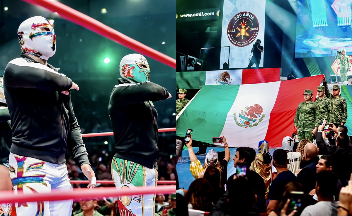 Ejército Mexicano entona Himno Nacional en la Arena México donde ganó Místico el Grand Prix 