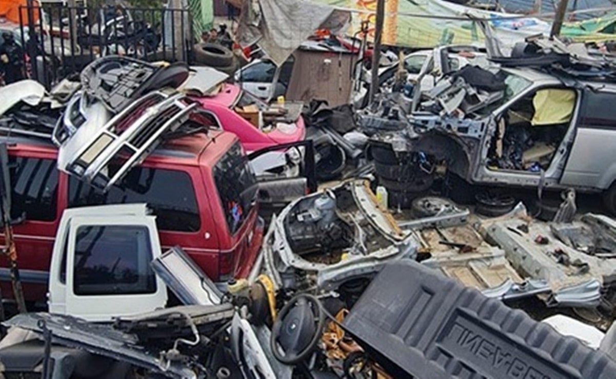 Aseguran toneladas de autopartes almacenadas en inmueble de Cuajimalpa; hay 6 detenidos 