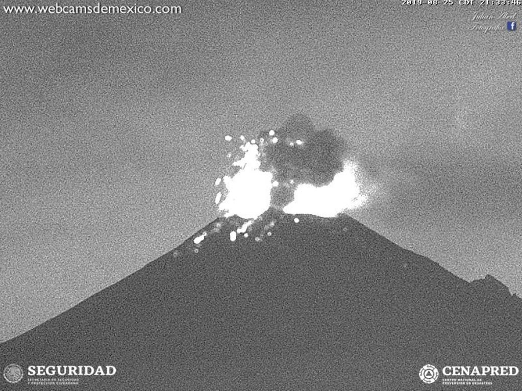 Se registran explosiones en el Popocatépetl; semáforo de alerta se encuentra en Amarillo Fase 2
