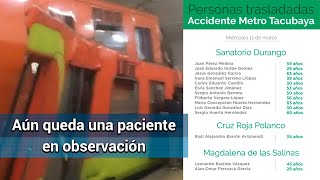 Dan de alta a 10 lesionados tras choque de trenes en Metro Tacubaya