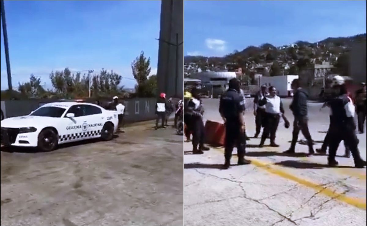 VIDEO: Enfrentamiento entre guardias de seguridad y bikers en caseta de Tlalpan