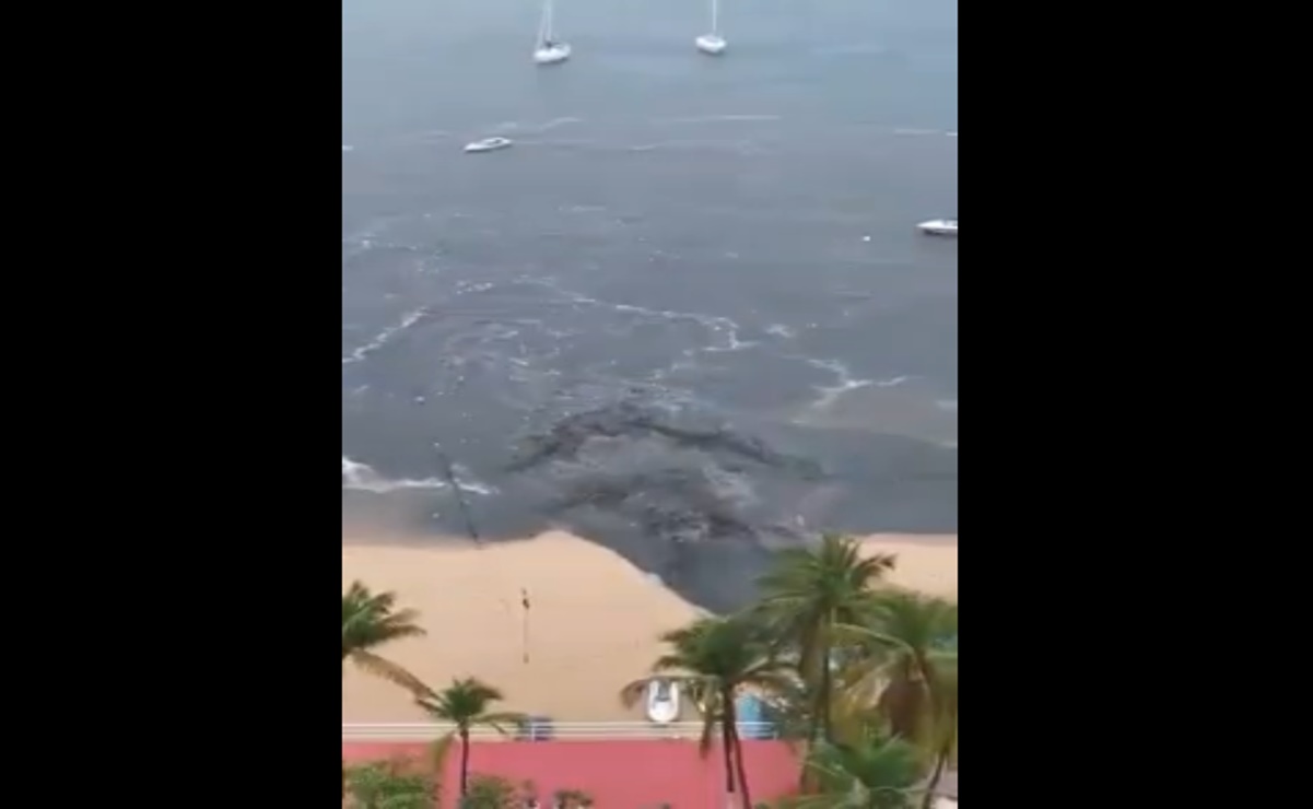 Autoridades niegan descarga de aguas negras en playa Icacos de Acapulco 