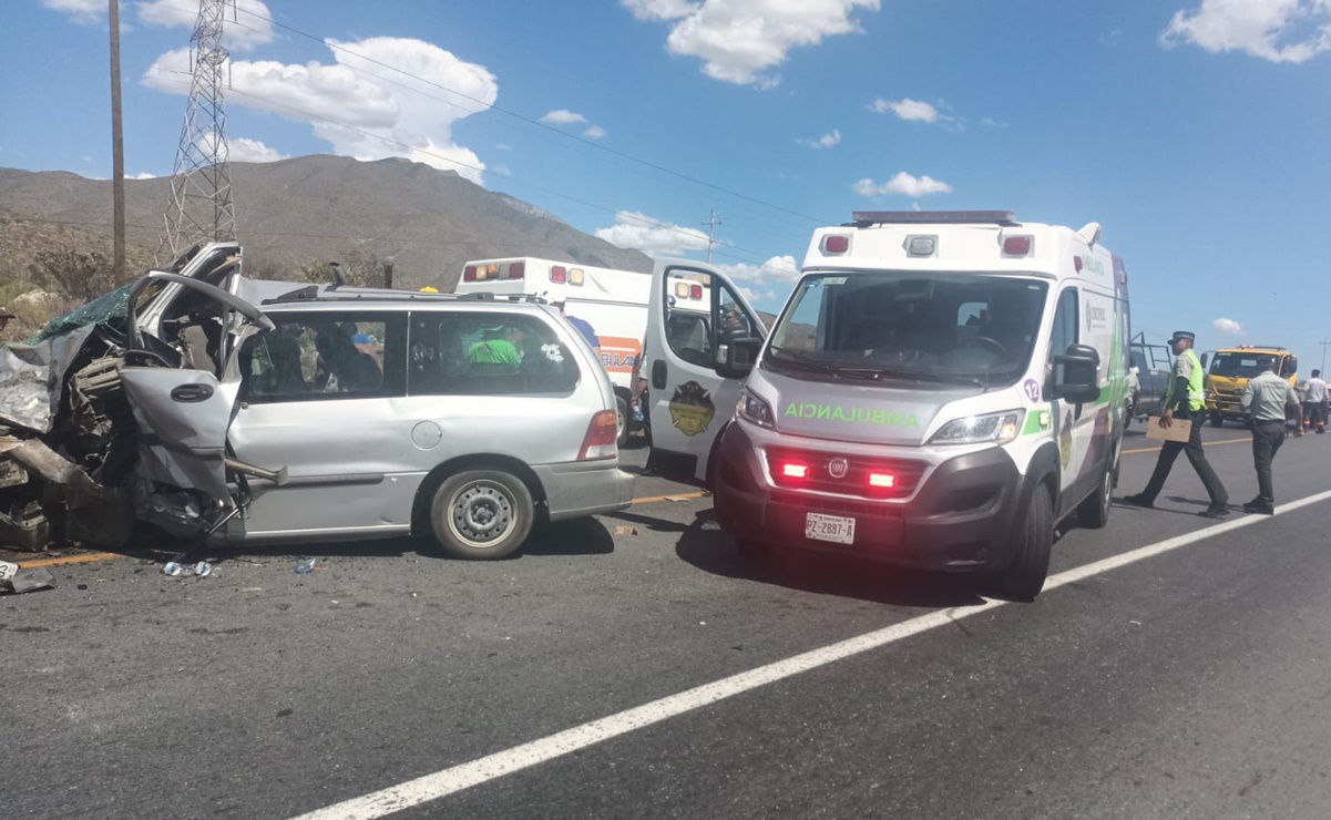 Choque deja cinco muertos y 11 lesionados en Mina, Nuevo León