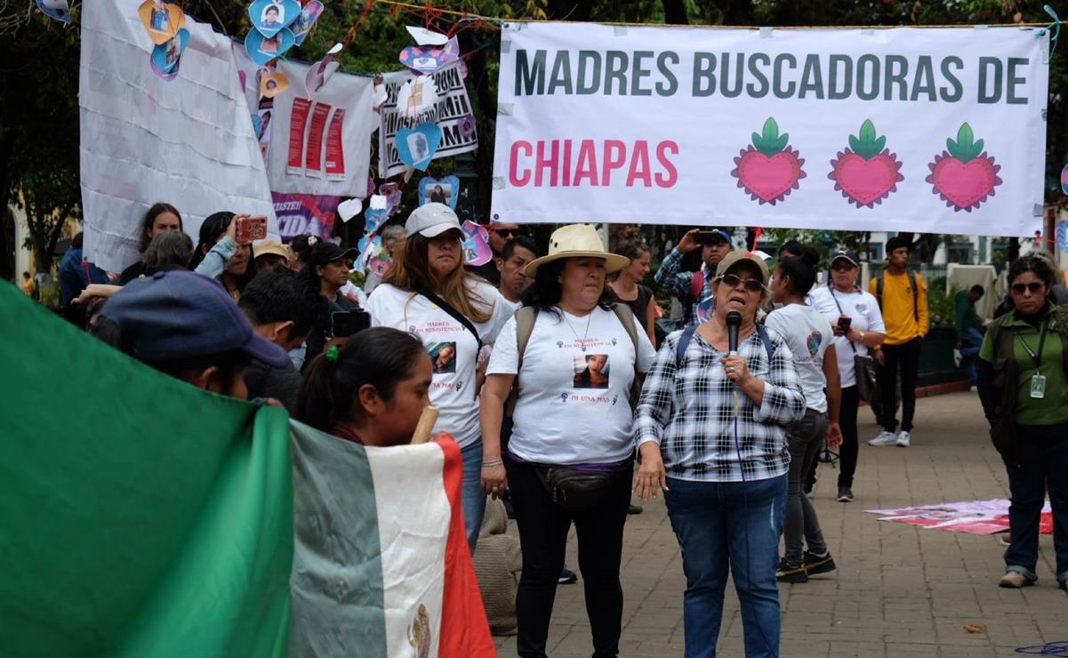 Con jornada denominada "Flores de Esperanza", madres buscadoras y de hijas víctimas de feminicidio en Chiapas, exigen justicia