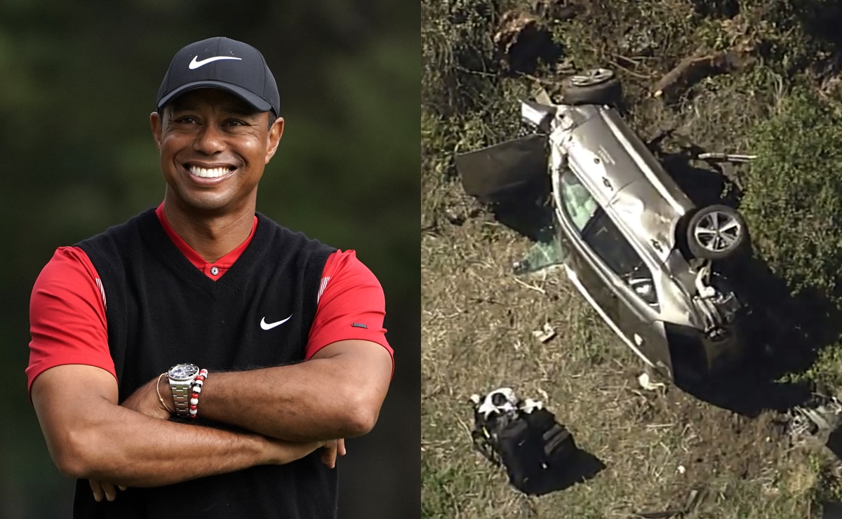 Tiger Woods sufre lesiones en las piernas al volcarse su vehículo 