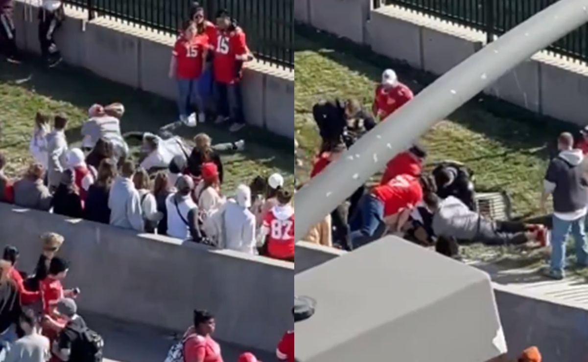 VIDEO: Aficionados de los Chiefs detienen al presunto responsable del tiroteo en Kansas City