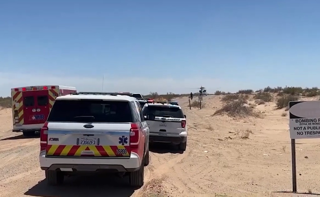 Avión militar de EU se estrella en California cerca de la frontera con Arizona; hay 4 muertos 