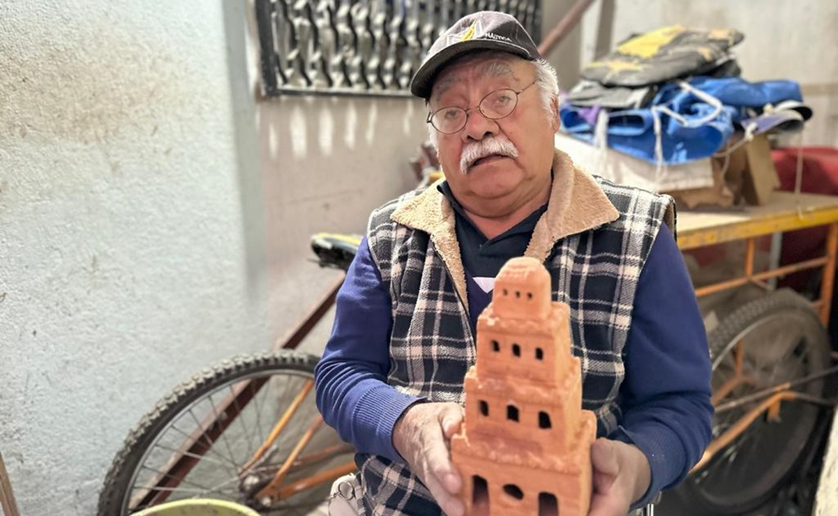 De albañil a artesano, Fausto da vida a castillos y villas con arcilla en San Luis Potosí