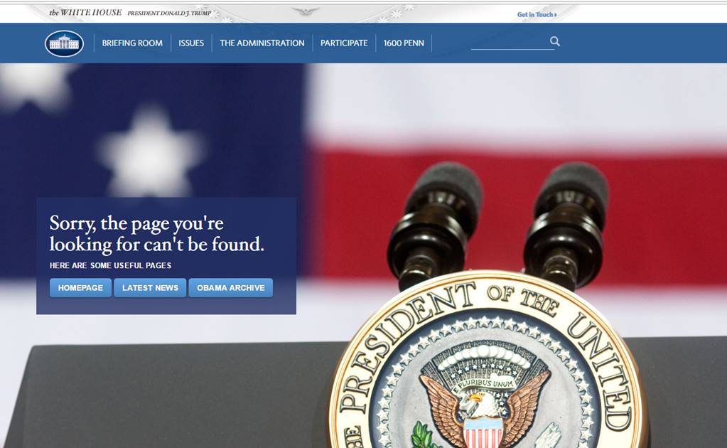 Casa Blanca elimina su página web en español