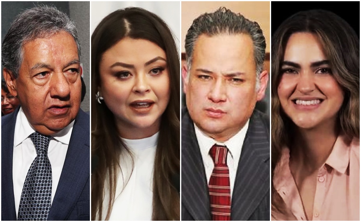 Andrea Chávez, Higinio Martínez, Santiago Nieto y Sasil de León, precandidatos de Morena al Senado