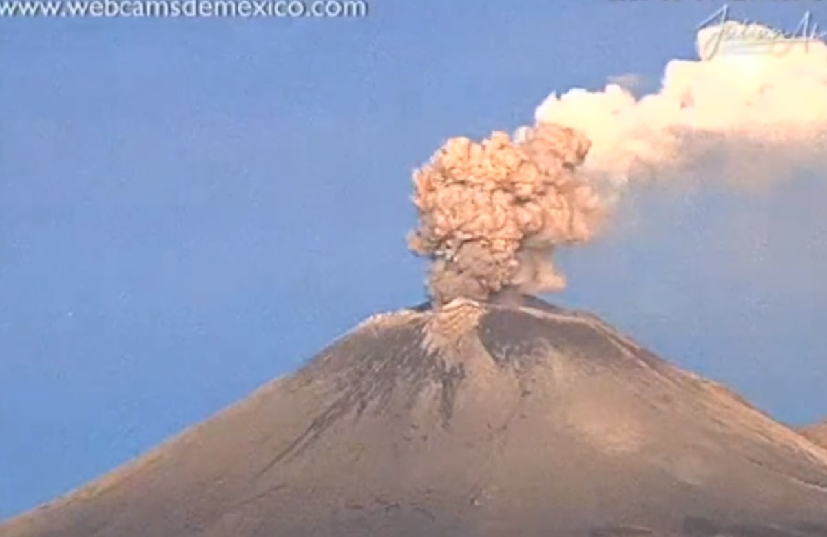 VIDEO: Explosión en el volcán Popocatépetl este jueves 7 de septiembre