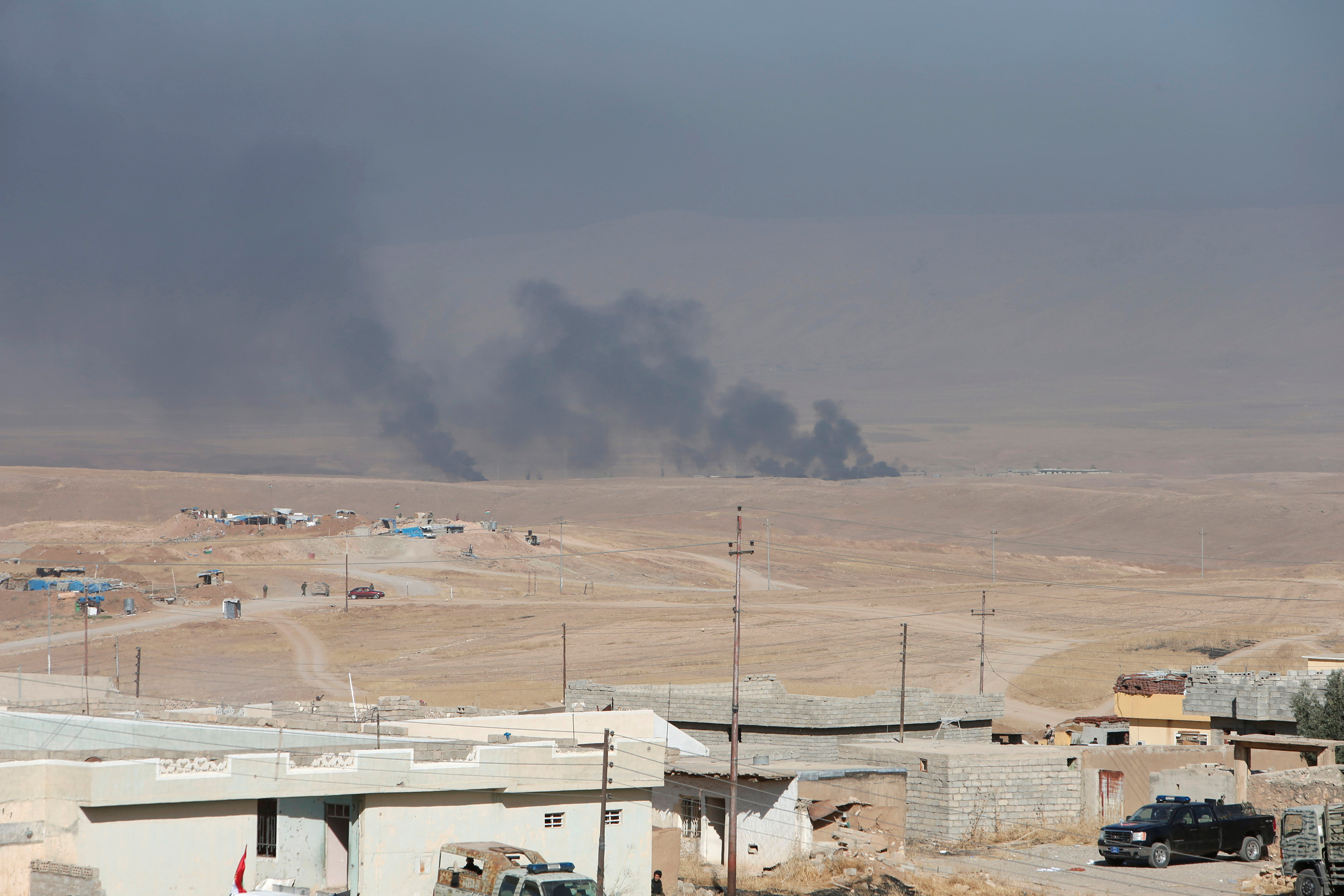 Aviones bombardean las afueras de Mosul