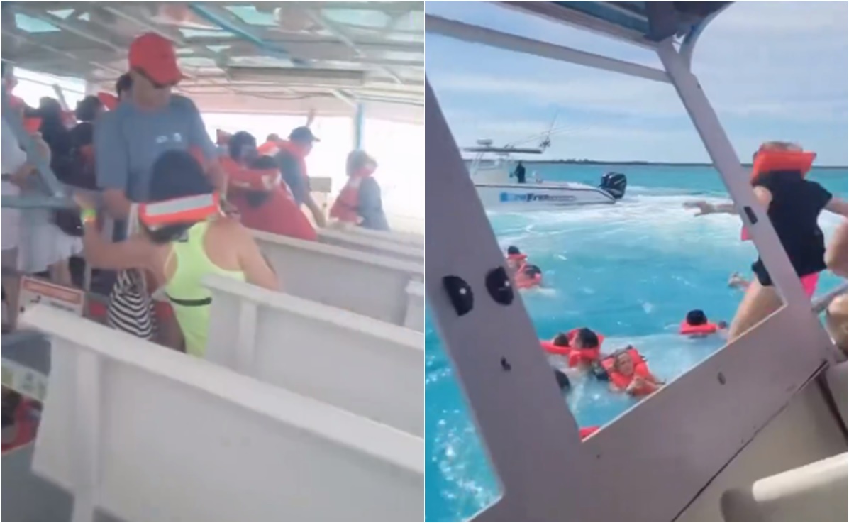 Video. Embarcación se hunde en las Bahamas con más de 100 pasajeros