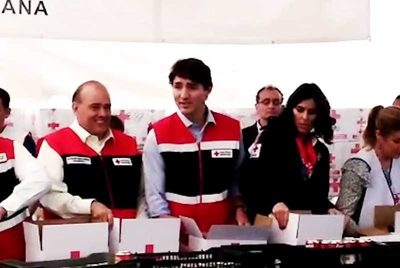 Visita Justin Trudeau la Cruz Roja