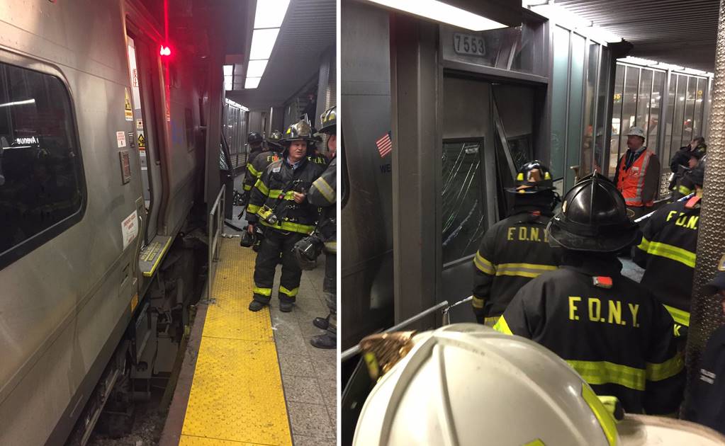 Se descarrila tren en NY; hay al menos 76 heridos