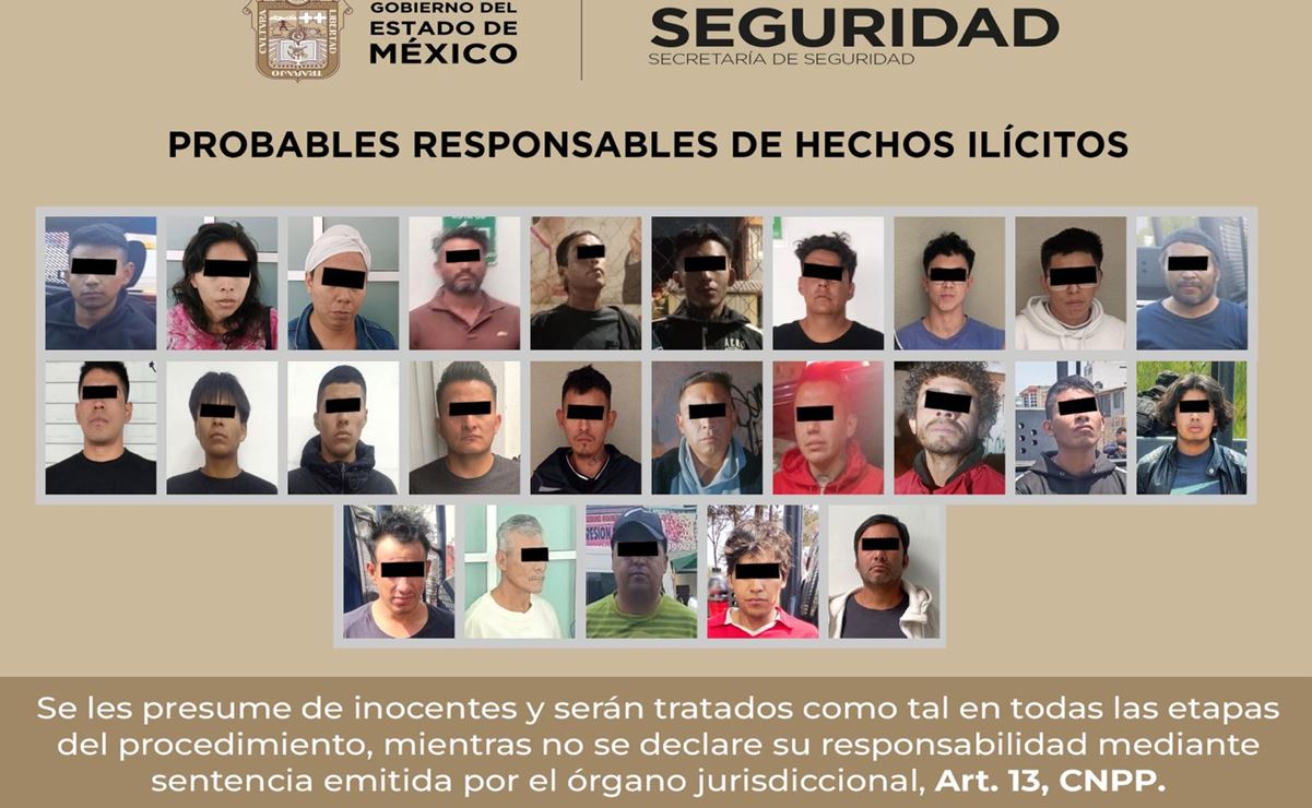 Detienen a 27 personas en "Macro Operativo Interinstitucional" en Cuautitlán Izcalli; hay dos menores de edad
