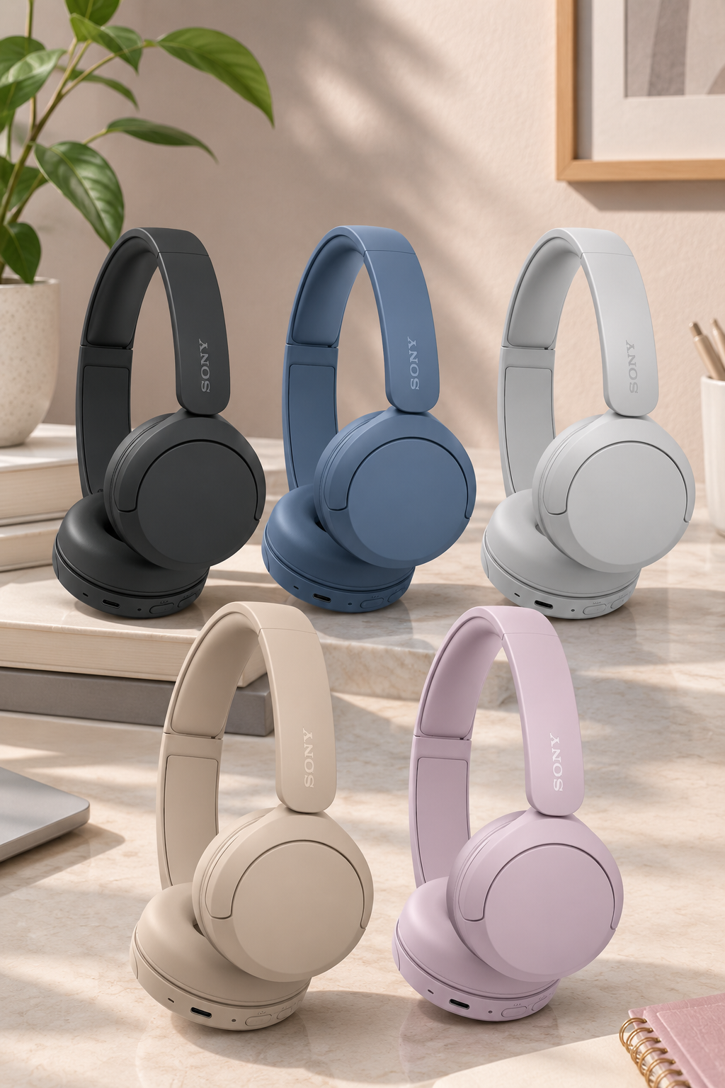 Variedad de colores de los audífonos Sony WH-CH520