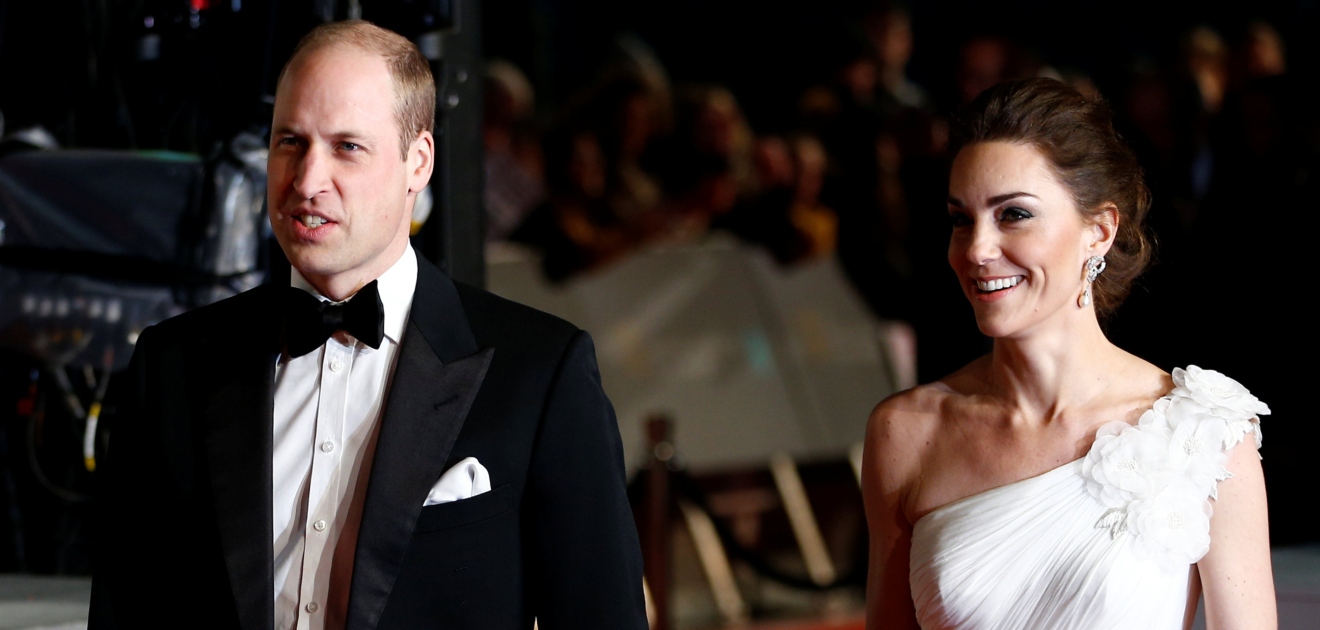 El príncipe William y Kate Middleton brillaron en la alfombra roja de los BAFTA 