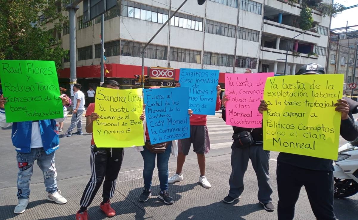 Trabajadores de la alcaldía Cuauhtémoc bloquean por 4 horas avenida Insurgentes 
