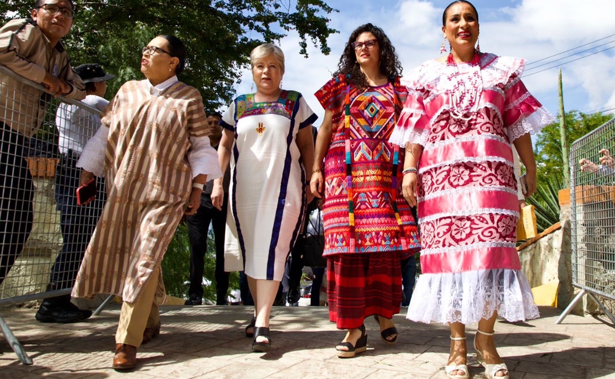 FOTOS Entre colores y trajes típicos, secretarias de Estado asisten al inicio de la Guelaguetza