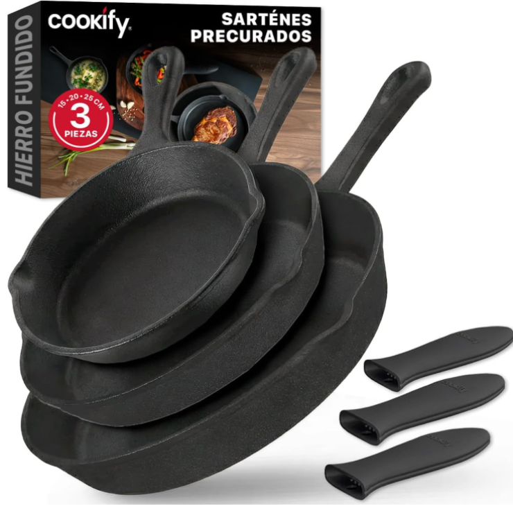 Set Sartenes Hierro Fundido Cookify Amazon