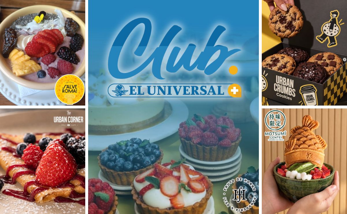 Con Club EL UNIVERSAL obtén descuentos exclusivos en The Urban Crumbs, Motsumi, Fruto de Horno, The Urban Corner y Salve Roma.  |  Imagen: IG @salve_roma_mx, @theurbancorner.mx, @frutodehorno, @
urbancrumbs.mx, @motsumigentei