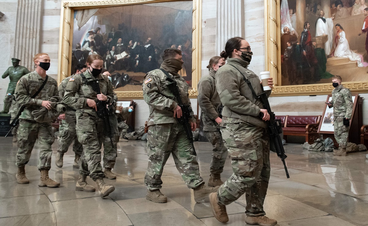 Tras asalto, así ha blindado la Guardia Nacional el Capitolio como si fuera zona de guerra