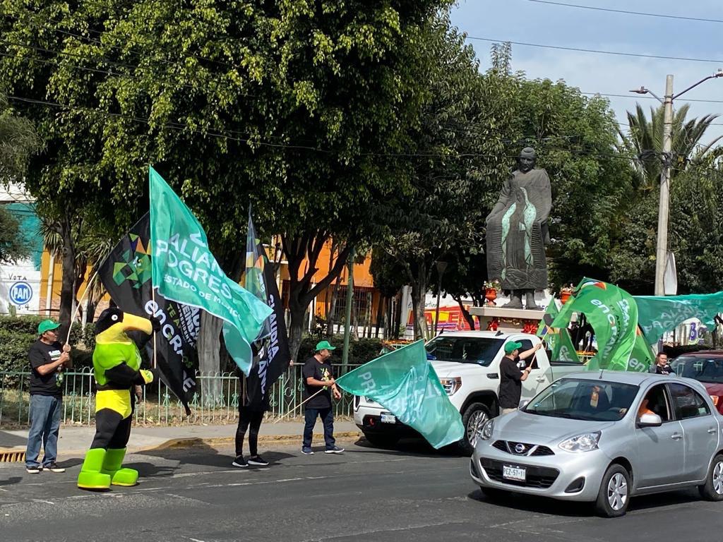 Alianza Progresista, del expriista Eruviel Ávila, promueve campaña de Claudia Sheinbaum en calles del Estado de México