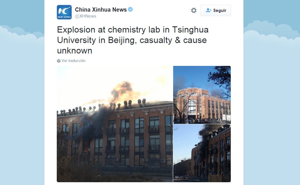 Reportan explosión en universidad de China