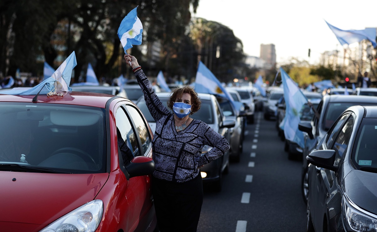 Protestan en Argentina contra la cuarentena y políticas de gobierno