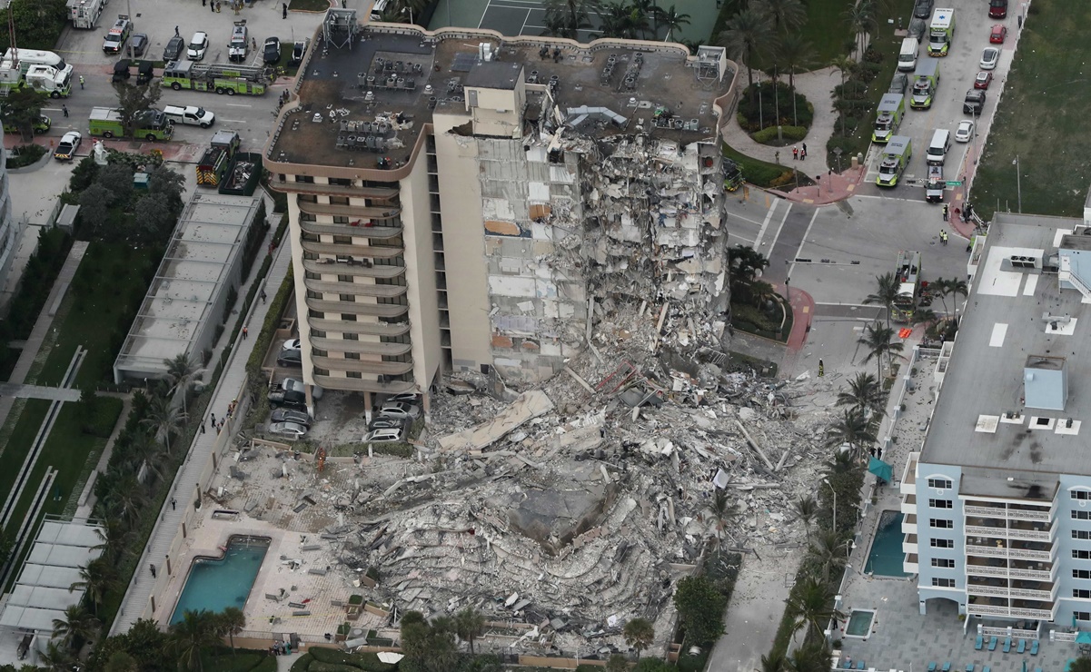 “El edificio está como si lo hubieran hecho explotar”, bombero cuenta cómo se ve el derrumbe en Miami Beach