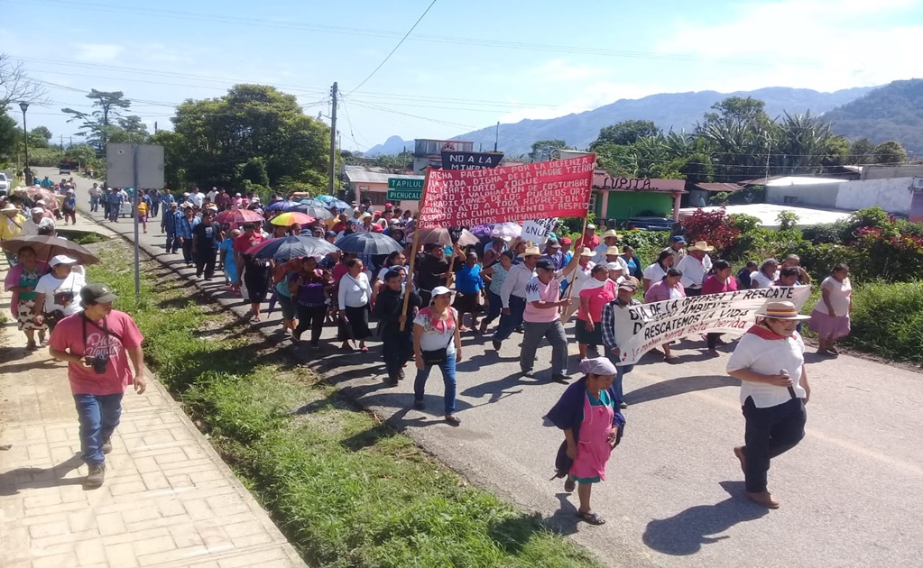 Pueblos zoques protestan contra megaproyectos extractivos