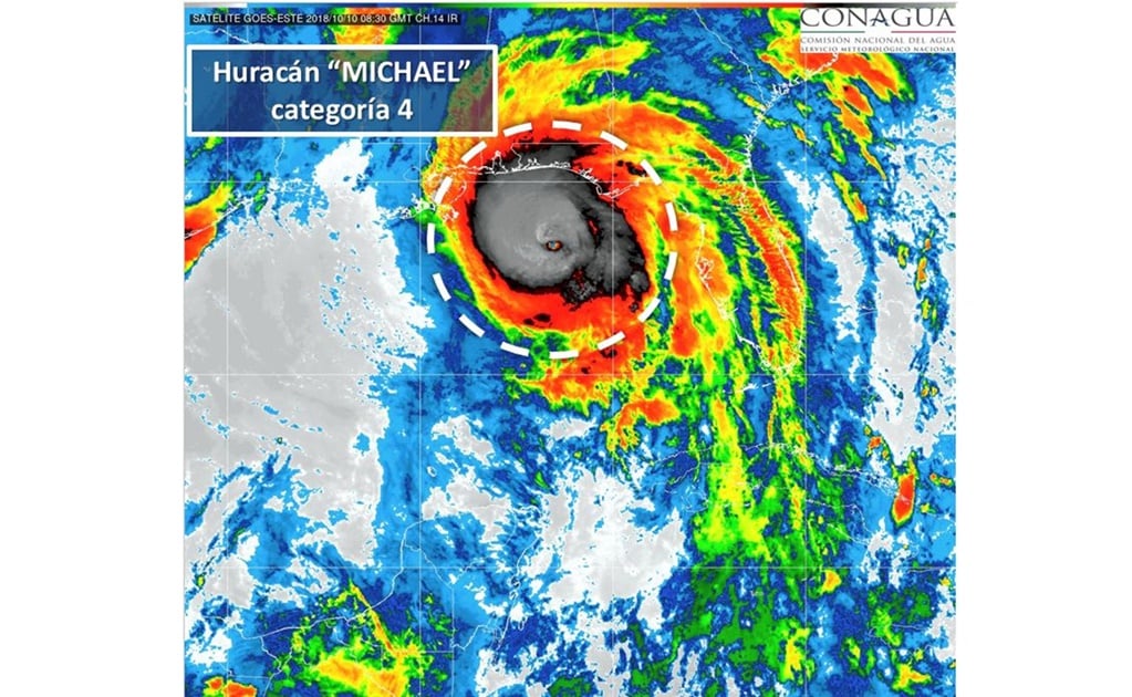 Huracán "Michael", categoría 4, deja lluvias en la Península de Yucatán