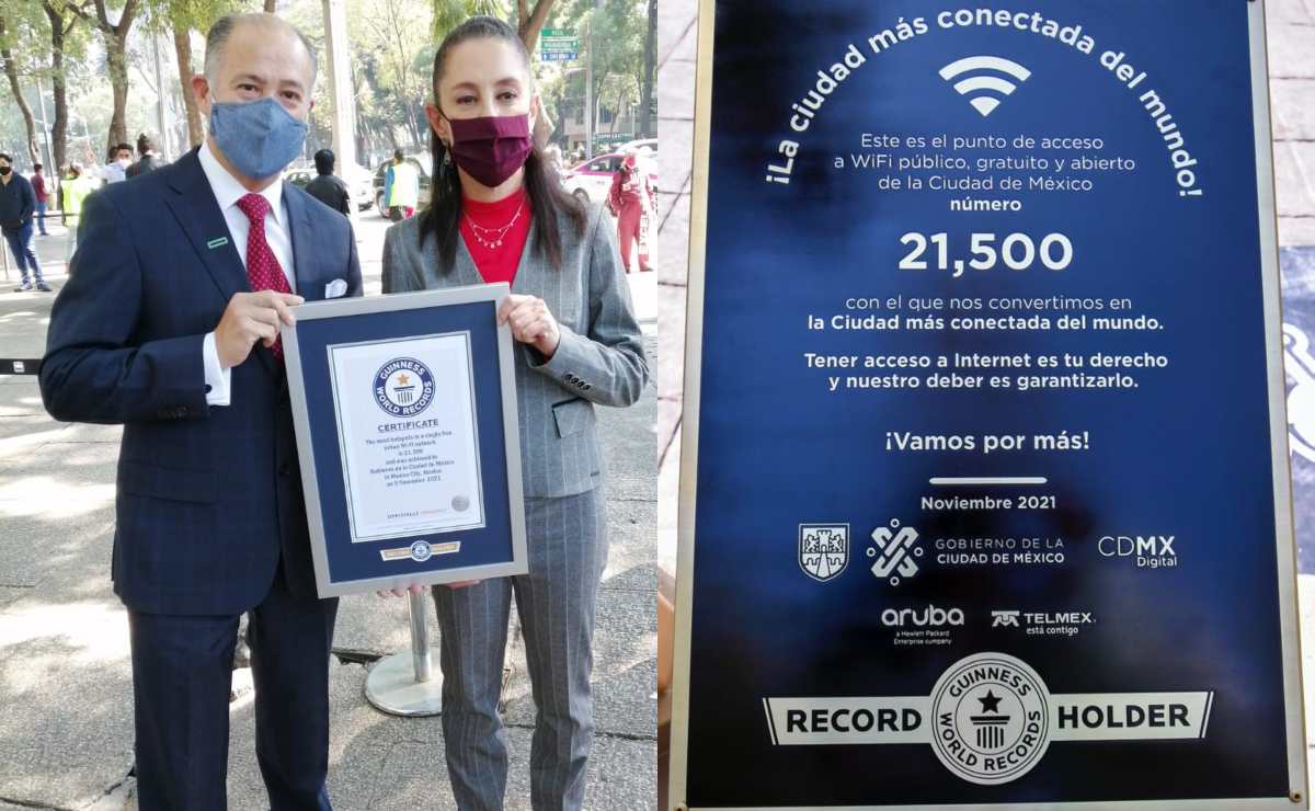 CDMX recibe el Récord Guinness a la ciudad más conectada del mundo 