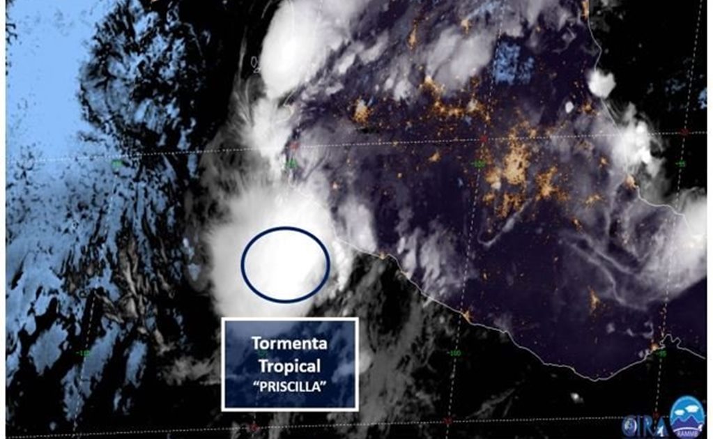 Se forma tormenta tropical “Priscilla”; prevén que toque tierra en Colima