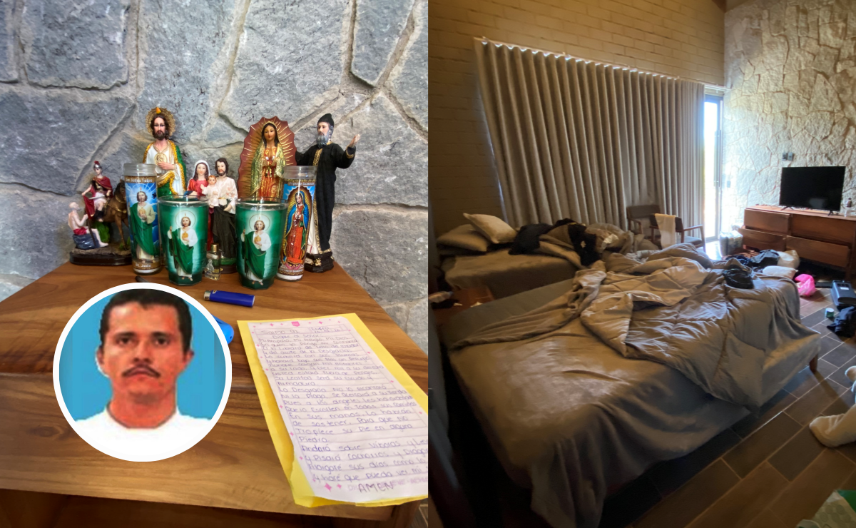 ¿Qué encontraron en el escondite de 'El Mencho'? Los 5 objetos que revelan cómo vivía sus últimos días en Tapalpa. Foto: Valente Rosas/EL UNIVERSAL/EFE/DEA