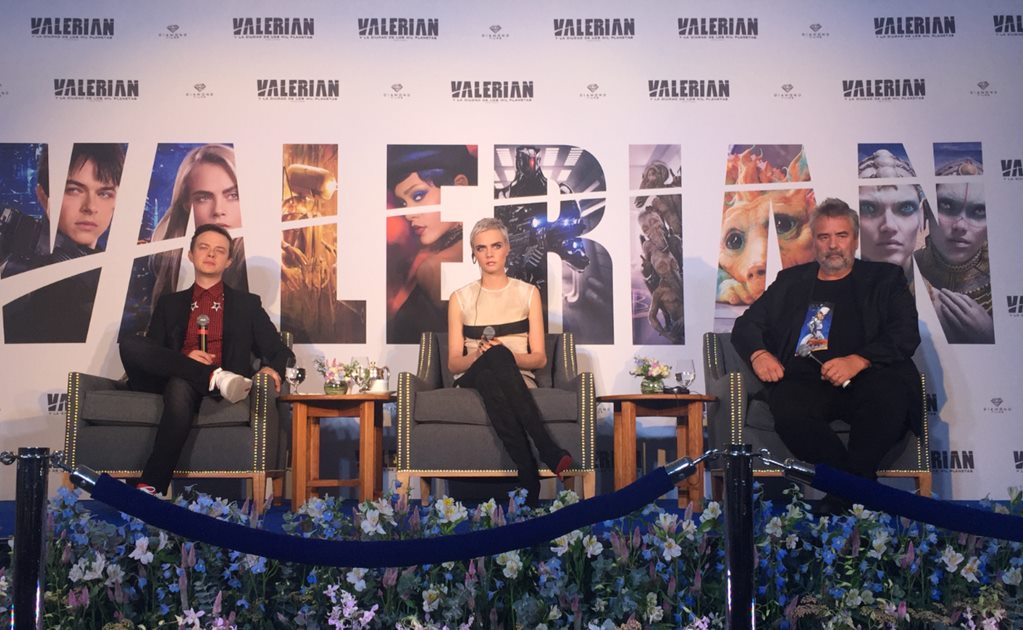 Luc Besson y Cara Delevingne presentan "Valerian" en México